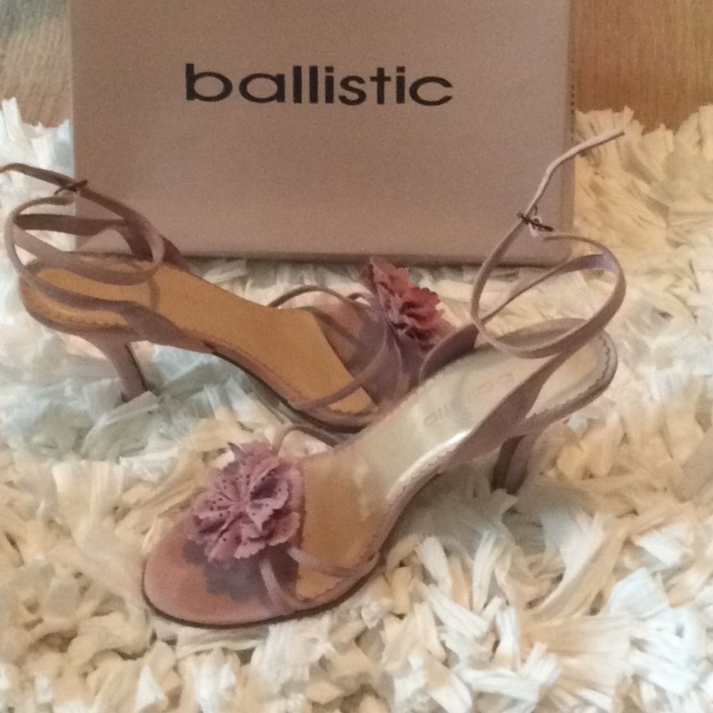 Ballistic pink suede 4” heels Sz 9